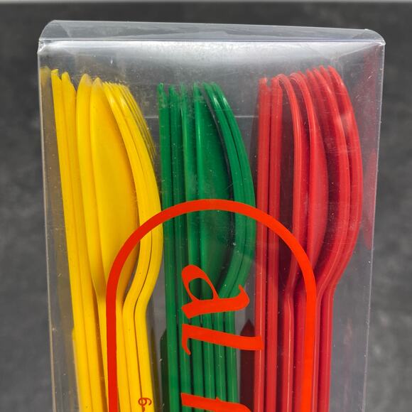 Pier 1‎ Al Fresco 6 Place Settings Plastic Modern Flatware Camping Travel Japan - Picture 6 of 10